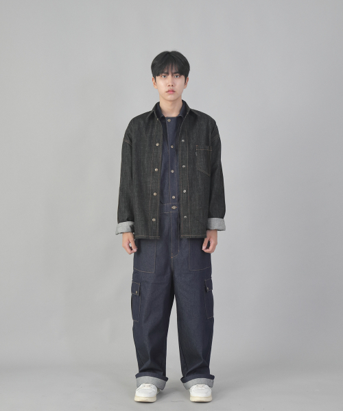 SAINTCREW（セントクルー）の「クラシックEXワイドカーゴジャンプスーツCWC-520インディゴデニム（つなぎ/オールインワン・メンズ・その他・MEDIUM/LARGE/X-LARGE）」の11枚目の写真