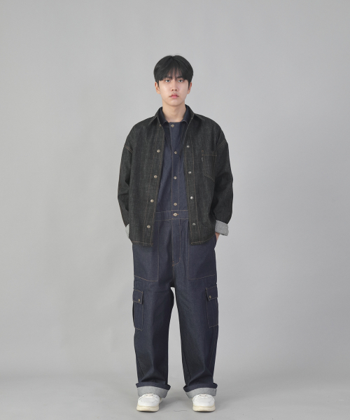 SAINTCREW（セントクルー）の「クラシックEXワイドカーゴジャンプスーツCWC-520インディゴデニム（つなぎ/オールインワン・メンズ・その他・MEDIUM/LARGE/X-LARGE）」の12枚目の写真