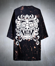 ロゴラフブリーチルーズフィット半袖Tシャツブラック