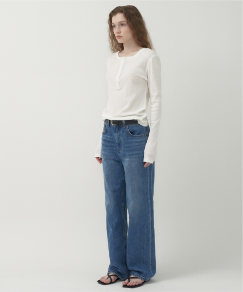 MOTT(モット)の「ネイチャーワイドデニム - ミドルブルー(デニムパンツ・レディース・その他・SMALL/MEDIUM/LARGE)」の2枚目の写真