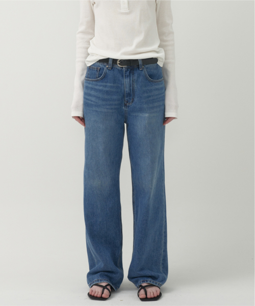 MOTT(モット)の「ネイチャーワイドデニム - ミドルブルー(デニムパンツ・レディース・その他・SMALL/MEDIUM/LARGE)」の3枚目の写真