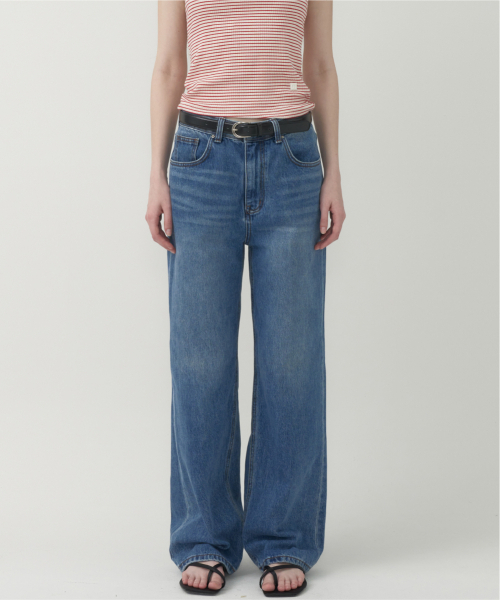 MOTT(モット)の「ネイチャーワイドデニム - ミドルブルー(デニムパンツ・レディース・その他・SMALL/MEDIUM/LARGE)」の6枚目の写真