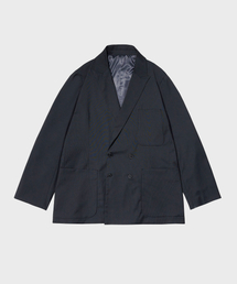 TLEYOUNG（トゥリョン）の「クラシックストライプダブルジャケット、ブラック（テーラードジャケット）」