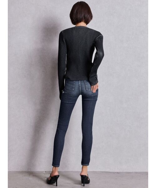 GYDA(ジェイダ)の「ミドルウエストSIDE RIPPEDスキニーデニムパンツ(デニムパンツ・レディース・ブルー/ブラック/ライトブルー/インディゴブルー・SMALL/X-SMALL/MEDIUM)」の12枚目の写真