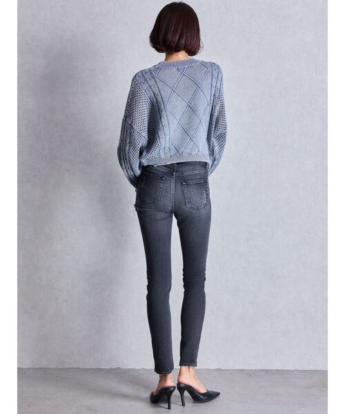 GYDA(ジェイダ)の「ミドルウエストSIDE RIPPEDスキニーデニムパンツ(デニムパンツ・レディース・ブルー/ブラック/ライトブルー/インディゴブルー・SMALL/X-SMALL/MEDIUM)」の16枚目の写真