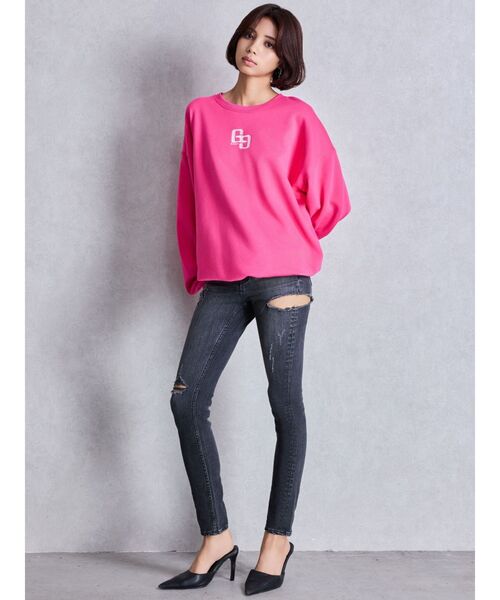 GYDA(ジェイダ)の「ミドルウエストSIDE RIPPEDスキニーデニムパンツ(デニムパンツ・レディース・ブルー/ブラック/ライトブルー/インディゴブルー・SMALL/X-SMALL/MEDIUM)」の17枚目の写真