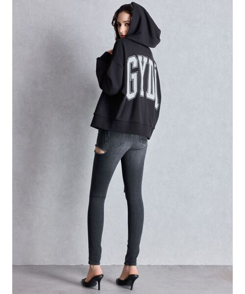 GYDA(ジェイダ)の「ミドルウエストSIDE RIPPEDスキニーデニムパンツ(デニムパンツ・レディース・ブルー/ブラック/ライトブルー/インディゴブルー・SMALL/X-SMALL/MEDIUM)」の20枚目の写真