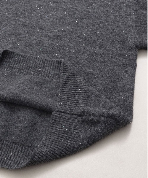 CavariA（キャバリア）の「『CavariA/キャバリア』スパンコールニットクルーネック（ニット/セーター・メンズ・グレー/ブラウン/チャコールグレー・L/M）」の7枚目の写真