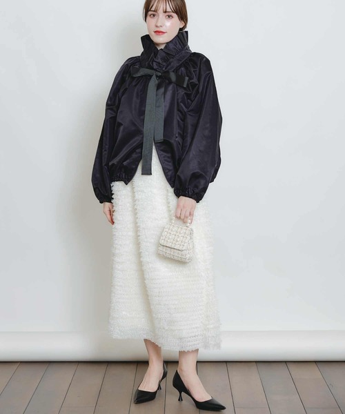 PICCIN（ピッチン）の「ザビエルブルゾン（ブルゾン・レディース・ネイビー/ブラック/オフホワイト・M）」の5枚目の写真