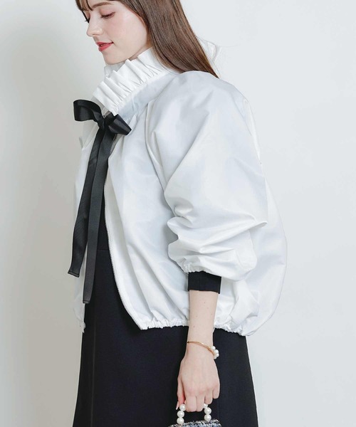 PICCIN（ピッチン）の「ザビエルブルゾン（ブルゾン・レディース・ネイビー/ブラック/オフホワイト・M）」の14枚目の写真