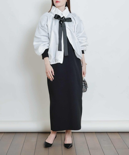 PICCIN（ピッチン）の「ザビエルブルゾン（ブルゾン・レディース・ネイビー/ブラック/オフホワイト・M）」の12枚目の写真