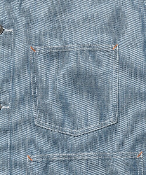 BEAMS PLUS(ビームスプラス)の「Engineer Jacket Indigo Oxford(デニムジャケット・メンズ・インディゴブルー/ブルー・X-LARGE/LARGE/MEDIUM/SMALL)」の7枚目の写真