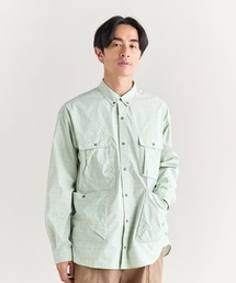 MULTI STRIPE W PK BOX SHIRT/マルチストライプ ダブルポケット