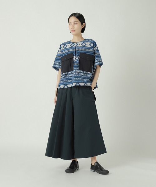 ZUCCa（ズッカ）の「エスニックプリント / プルオーバー / S（ポロシャツ・レディース・ブラック/ブルー・M size）」の3枚目の写真