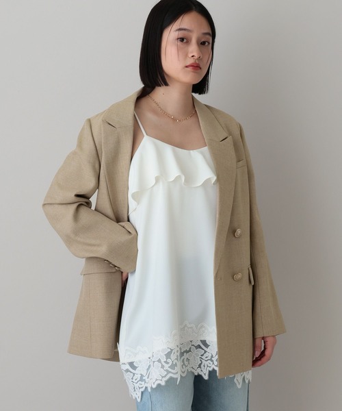 A part by(アパートバイ)の「ヘムレースキャミソール(キャミソール・レディース・オフホワイト/ブラック・FREE)」の12枚目の写真