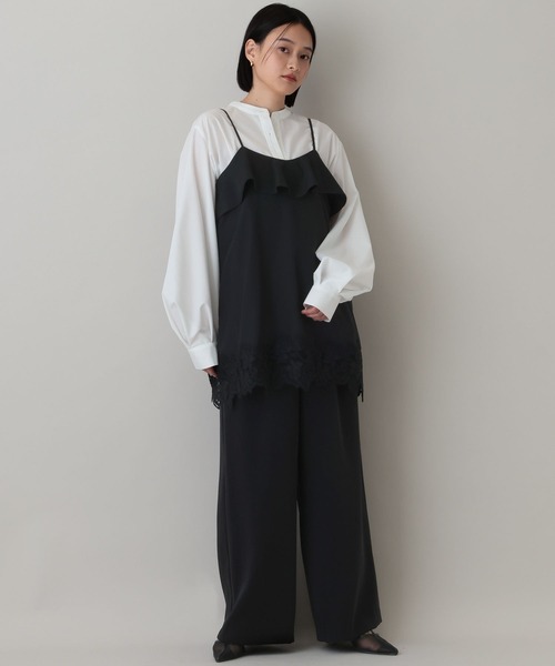 A part by(アパートバイ)の「ヘムレースキャミソール(キャミソール・レディース・オフホワイト/ブラック・FREE)」の13枚目の写真