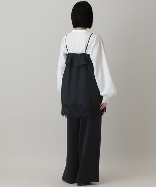 A part by(アパートバイ)の「ヘムレースキャミソール(キャミソール・レディース・オフホワイト/ブラック・FREE)」の15枚目の写真