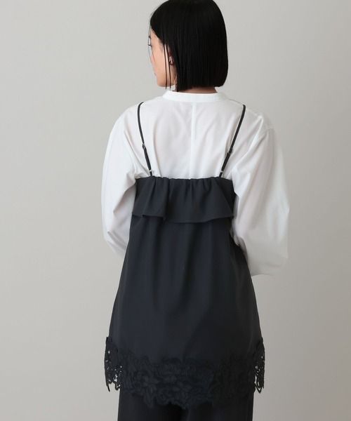 A part by(アパートバイ)の「ヘムレースキャミソール(キャミソール・レディース・オフホワイト/ブラック・FREE)」の18枚目の写真