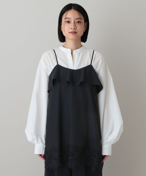 A part by(アパートバイ)の「ヘムレースキャミソール(キャミソール・レディース・オフホワイト/ブラック・FREE)」の19枚目の写真