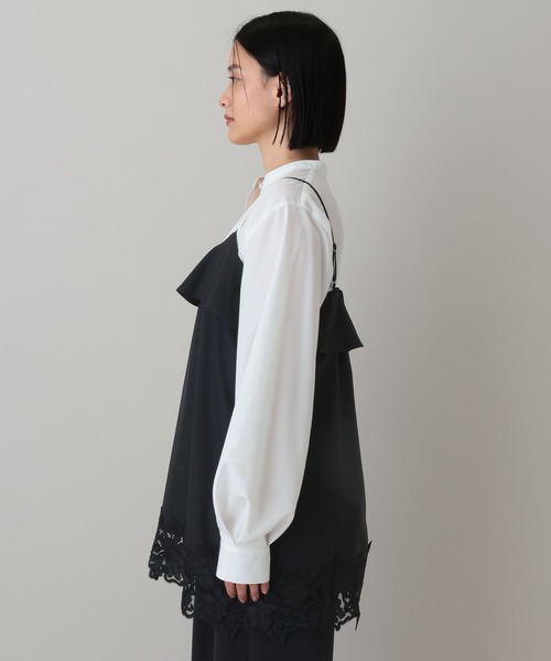 A part by(アパートバイ)の「ヘムレースキャミソール(キャミソール・レディース・オフホワイト/ブラック・FREE)」の20枚目の写真