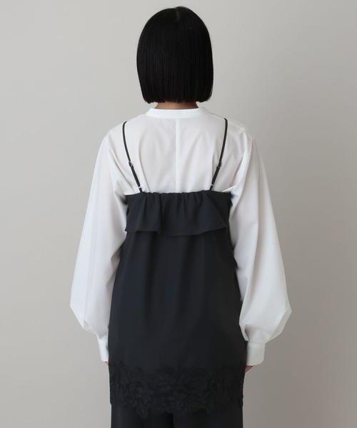 A part by(アパートバイ)の「ヘムレースキャミソール(キャミソール・レディース・オフホワイト/ブラック・FREE)」の21枚目の写真