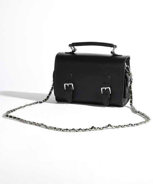 neos（ネオス）の「【neos】スクエア ミニトートバッグ フェイクレザー チェーンショルダー 2WAY ユニセックス（ショルダーバッグ・メンズ・ブラック・FREE）」の10枚目の写真