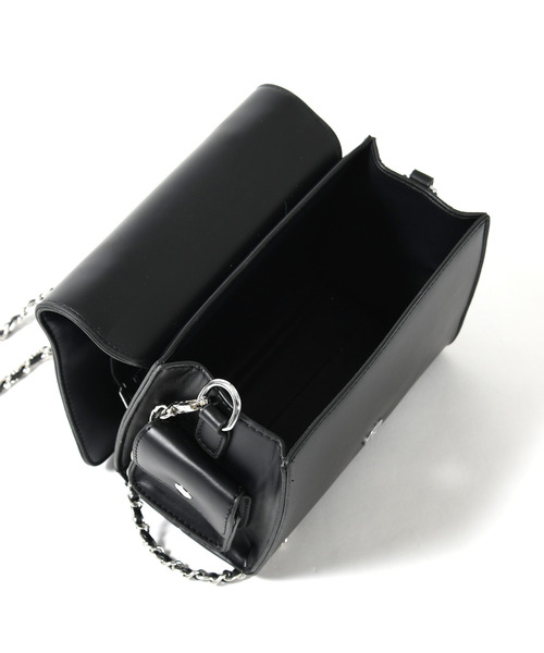 neos（ネオス）の「【neos】スクエア ミニトートバッグ フェイクレザー チェーンショルダー 2WAY ユニセックス（ショルダーバッグ・メンズ・ブラック・FREE）」の14枚目の写真