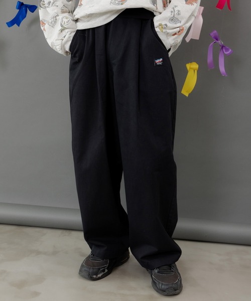 ScoLar Parity（スカラーパリティ）の「353140：ポッケにパリティキャラクターズ 3素材パンツ（その他パンツ・レディース・ブルー/チャコールグレー/ブラック・M）」の2枚目の写真