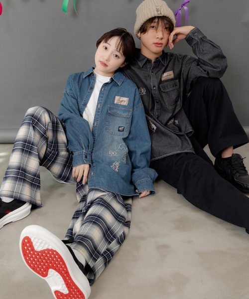 ScoLar Parity（スカラーパリティ）の「353140：ポッケにパリティキャラクターズ 3素材パンツ（その他パンツ・レディース・ブルー/チャコールグレー/ブラック・M）」の4枚目の写真