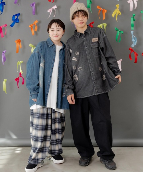 ScoLar Parity（スカラーパリティ）の「353140：ポッケにパリティキャラクターズ 3素材パンツ（その他パンツ・レディース・ブルー/チャコールグレー/ブラック・M）」の5枚目の写真