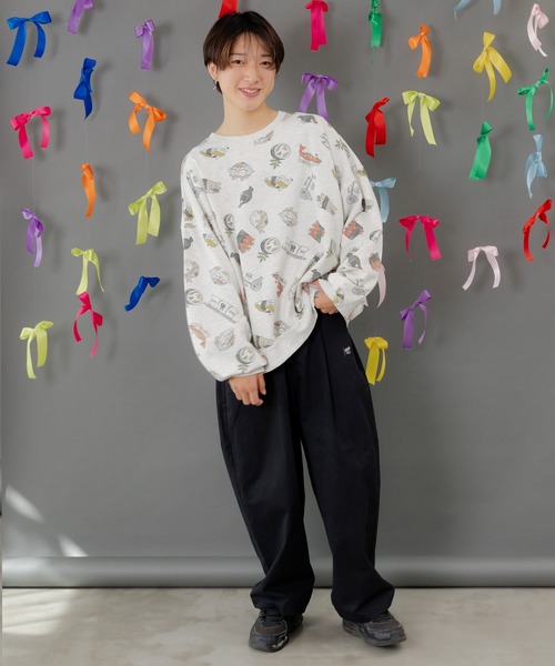 ScoLar Parity（スカラーパリティ）の「353140：ポッケにパリティキャラクターズ 3素材パンツ（その他パンツ・レディース・ブルー/チャコールグレー/ブラック・M）」の7枚目の写真