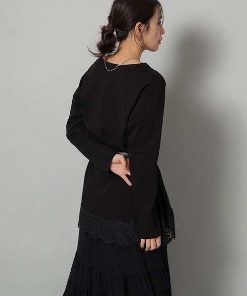 裾レースロンT（Tシャツ/カットソー）｜Arpege story（アルページュ