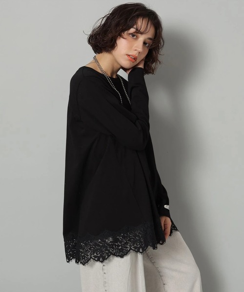 裾レースロンT（Tシャツ/カットソー）｜Arpege story（アルページュ