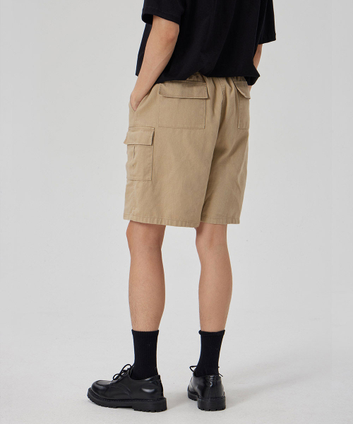 MAKEITTO（メイキット）の「6 POCKETS SEMI WIDE CARGO HALF PANTS_BEIGE（その他パンツ・メンズ・その他・MEDIUM/LARGE/X-LARGE）」の5枚目の写真