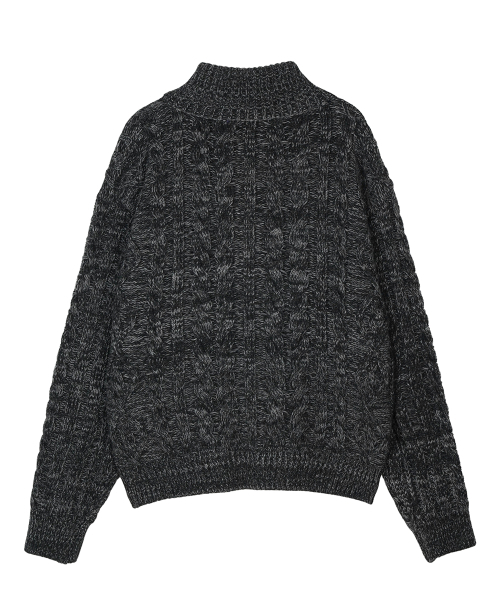 FDR(エフディーアール)の「Heavy Cable Zip-Up Knit Cardigan Charcoal(カーディガン/ボレロ・メンズ・その他・S/M/L)」の3枚目の写真