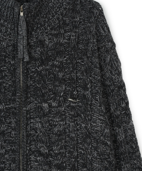 FDR(エフディーアール)の「Heavy Cable Zip-Up Knit Cardigan Charcoal(カーディガン/ボレロ・メンズ・その他・S/M/L)」の5枚目の写真