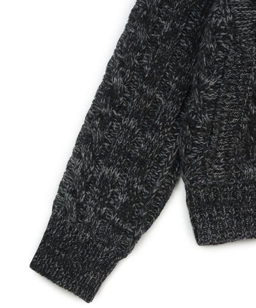 FDR(エフディーアール)の「Heavy Cable Zip-Up Knit Cardigan Charcoal(カーディガン/ボレロ・メンズ・その他・S/M/L)」の6枚目の写真