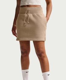 ナイキ スポーツウェア フェニックス フリース ウィメンズ ハイウエスト スリム ミニ スカート / Nike Sportswear Phoenix Fleece Women's High-Waisted Slim Mini Skirt IQ1254-248 Linen