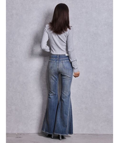 GYDA（ジェイダ）の「GGロゴラインストーンラメテレコハーフスリーブトップス（Tシャツ/カットソー・レディース・ブラック/グレー/オフホワイト・FREE）」の18枚目の写真