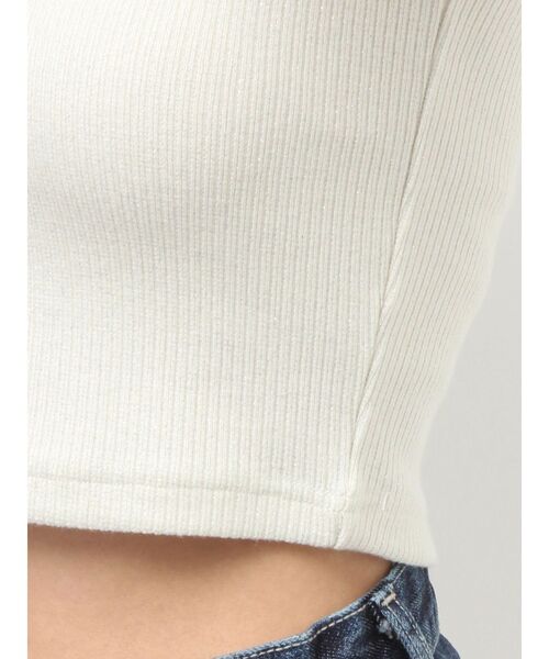 GYDA（ジェイダ）の「GGロゴラインストーンラメテレコトップス（Tシャツ/カットソー・レディース・ブラック/グレー/オフホワイト・FREE）」の8枚目の写真