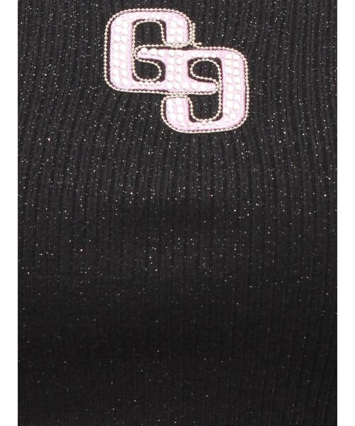 GYDA（ジェイダ）の「GGロゴラインストーンラメテレコトップス（Tシャツ/カットソー・レディース・ブラック/グレー/オフホワイト・FREE）」の12枚目の写真