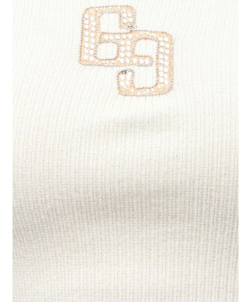 GYDA（ジェイダ）の「GGロゴラインストーンラメテレコトップス（Tシャツ/カットソー・レディース・ブラック/グレー/オフホワイト・FREE）」の13枚目の写真