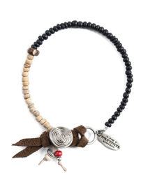 WILD BRICKS（ワイルドブリックス）の「MB ETHNIC BRACELET (black&beige)（ブレスレット）」