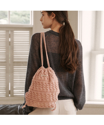 ODER（オディエール）の「モヘアケーブルニットバックパック-ピンク（バックパック/リュック）」