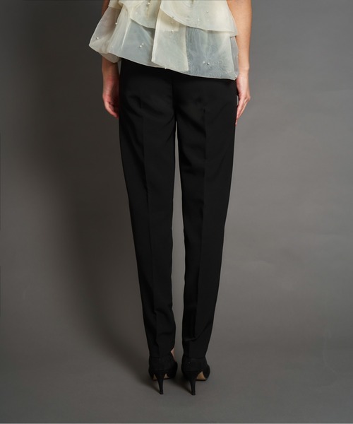 My shawty(マイシャウティー)の「pearl peplum set up(パンツドレス・レディース・ベージュ/ブラック×ホワイト・MEDIUM/SMALL)」の13枚目の写真