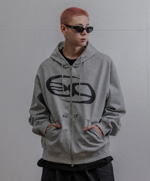 BURNING CAPONE（バーニングカポネ）の「BCシンボルロゴフードジップアップグレー（ナイロンジャケット）」