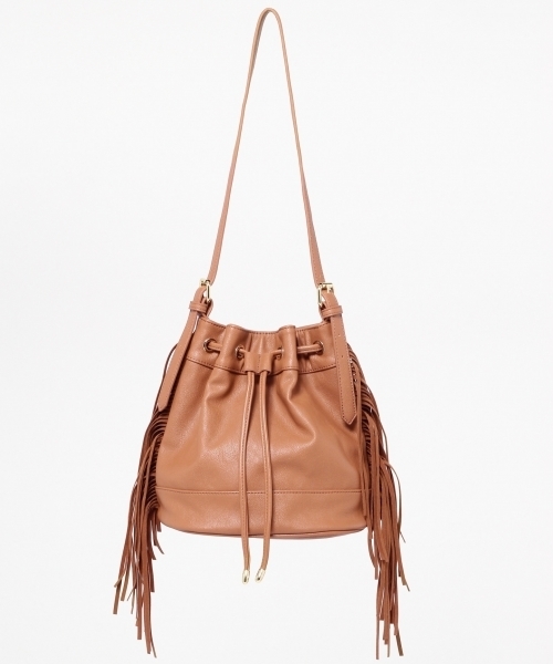 GLOBAL WORK（グローバルワーク）の「フリンジＢＡＧ/711564（ショルダーバッグ・レディース・アイボリー/ブラック/ブラウン・ONE SIZE）」の3枚目の写真