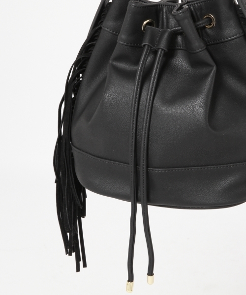 GLOBAL WORK（グローバルワーク）の「フリンジＢＡＧ/711564（ショルダーバッグ・レディース・アイボリー/ブラック/ブラウン・ONE SIZE）」の6枚目の写真