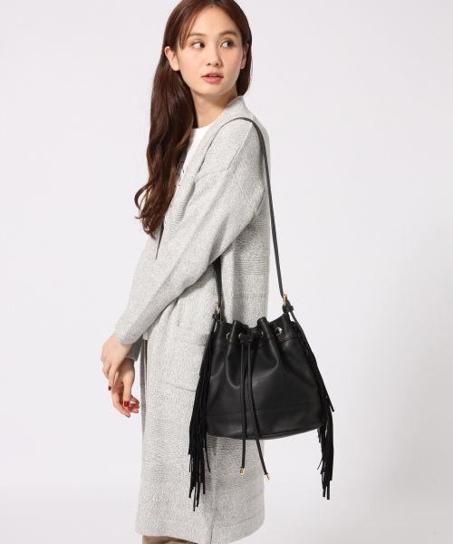 GLOBAL WORK（グローバルワーク）の「フリンジＢＡＧ/711564（ショルダーバッグ・レディース・アイボリー/ブラック/ブラウン・ONE SIZE）」の13枚目の写真