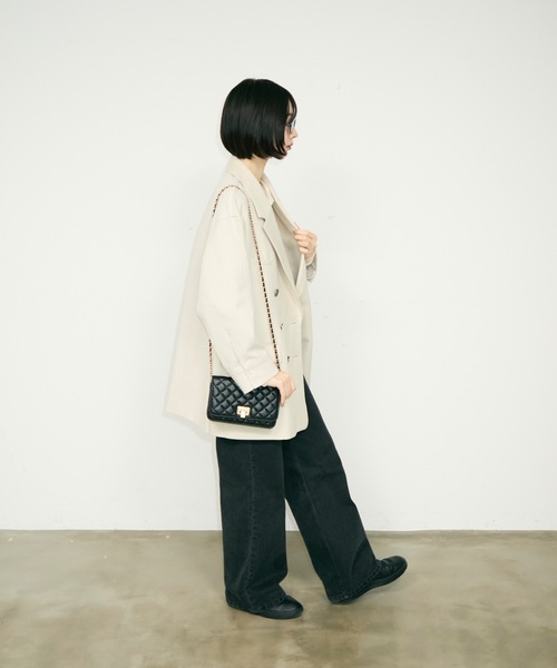 TONER(トナー)の「キルティングチェーンショルダーバッグ/ロゴプレート付き/財布(ショルダーバッグ・レディース・ブラック・FREE)」の21枚目の写真
